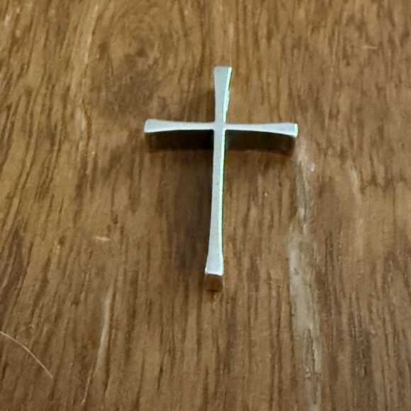 Retired James Avery Thick Cross Pendant 925 Sterling Silver 1” JA Box Pouch Bag - Picture 8 of 12